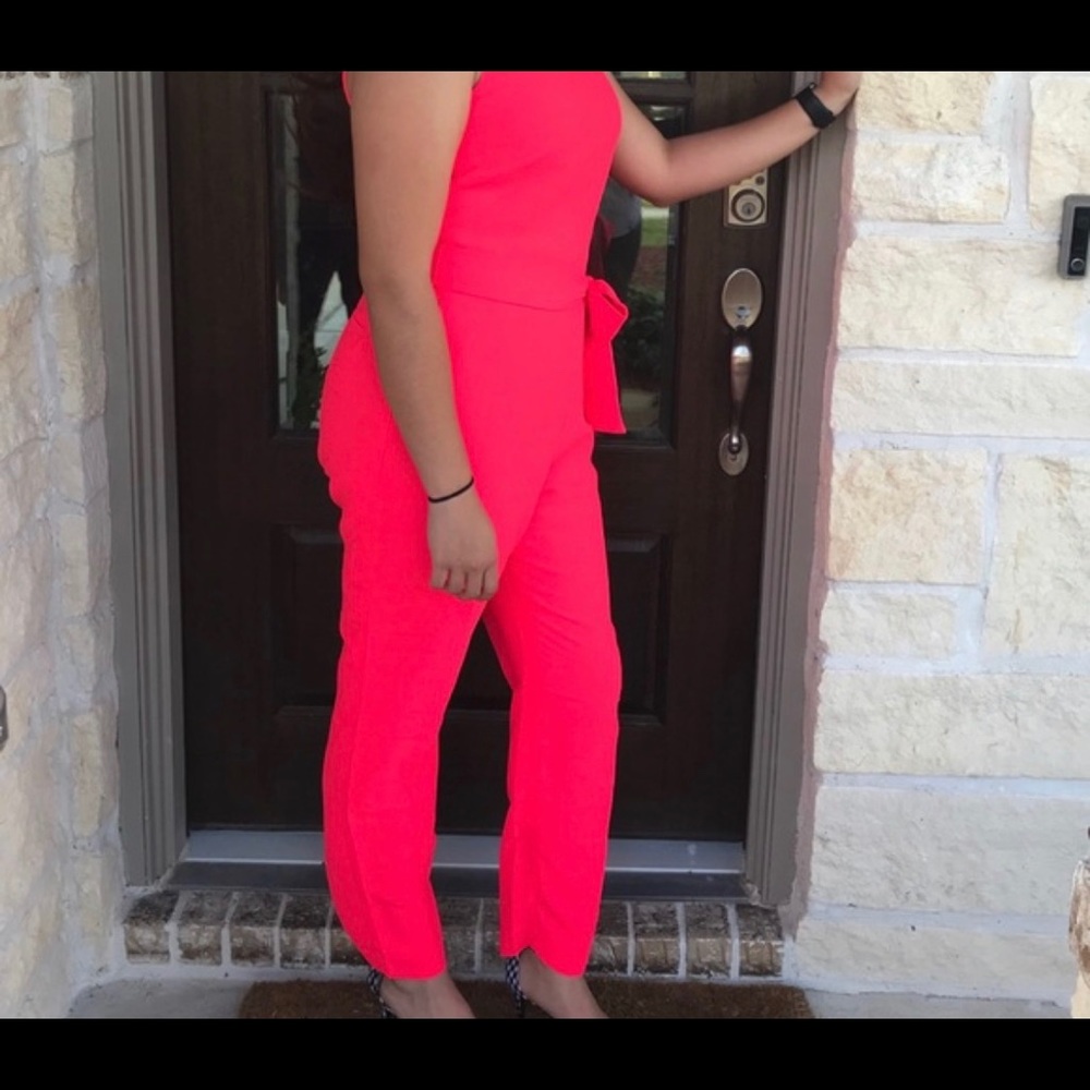 Banana republic wide leg pink jumpsuit